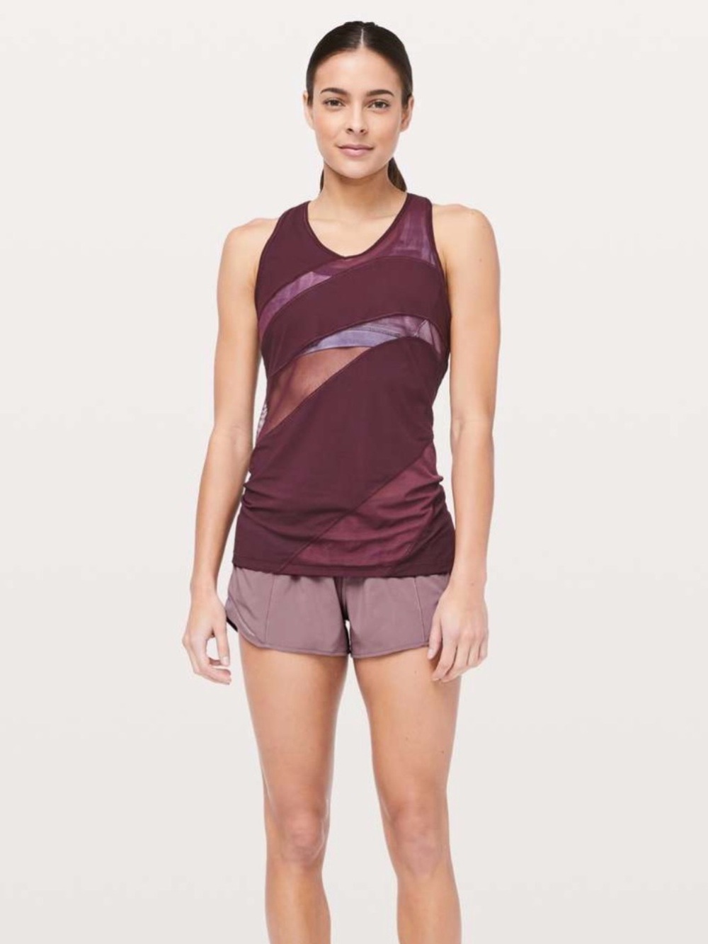 lululemon athletica Wine Mesh-Accent Athletic Tank